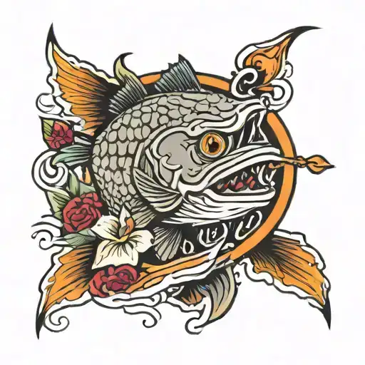 fishing memorial for uncle stephen  tattoo design idea