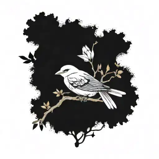 bird memorial for grandma tattoo design idea