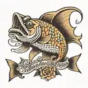 fishing memorial for uncle stephen  tattoo design idea