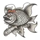 fishing memorial for uncle stephen  tattoo design idea