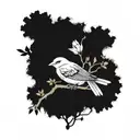 bird memorial for grandma tattoo design idea