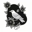 bird memorial for grandma tattoo design idea