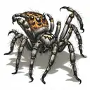 jumping spider crawling tattoo design idea