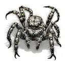jumping spider crawling tattoo design idea