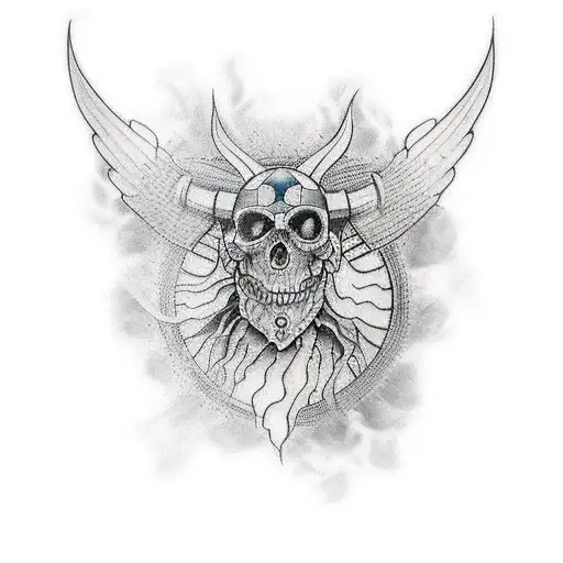 create me a full sleeve arm tattoo. Realistic style. Combine following pictures: watch, compass, ship, viking axe, vikin tattoo design idea