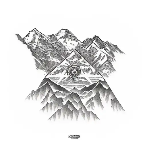 mountain, coordinates, love tattoo design idea