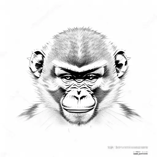 monkey tattoo design idea