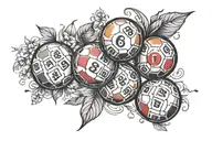 3 bingo balls symbolizing tattoo design idea