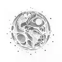 pale blue dot tattoo design idea