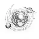 pale blue dot tattoo design idea