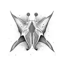 tatto of a Manta Ray, the left is on its back and the rigth side is on its front tattoo design idea