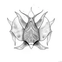tatto of a Manta Ray, the left is on its back and the rigth side is on its front tattoo design idea