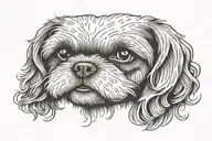 shih tzu tattoo design idea
