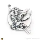 greek arm tatoo with hercules half and clock half colussium and a horse with wings for arm tattoo design idea