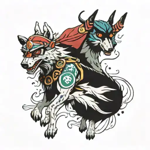 Princess Mononoke yakul  tattoo design idea