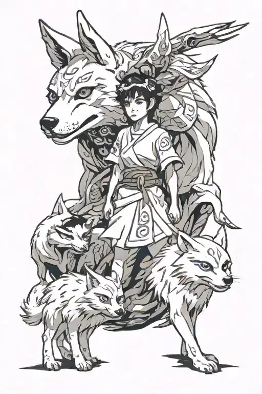 Princess mononoke  tattoo design idea