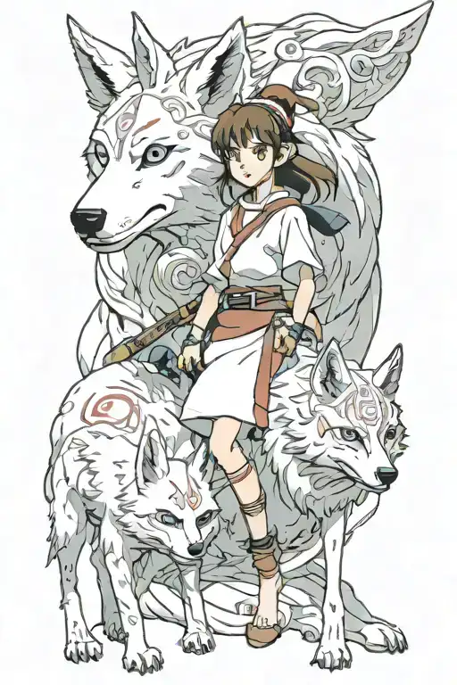 Princess mononoke  tattoo design idea