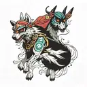 Princess Mononoke yakul  tattoo design idea