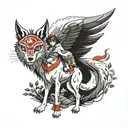 Princess Mononoke yakul  tattoo design idea