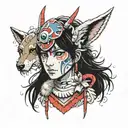 Princess Mononoke yakul  tattoo design idea