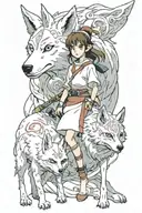 Princess mononoke  tattoo design idea