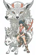 Princess mononoke  tattoo design idea