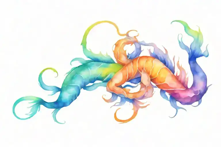 Aquarius & scorpio tattoo design idea