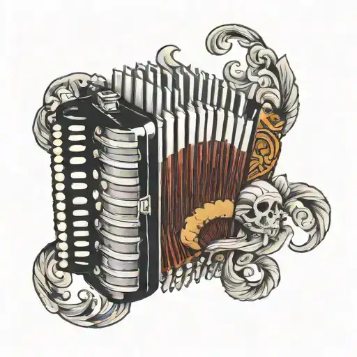 accordion tattoo design idea