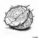 coconut  tattoo design idea