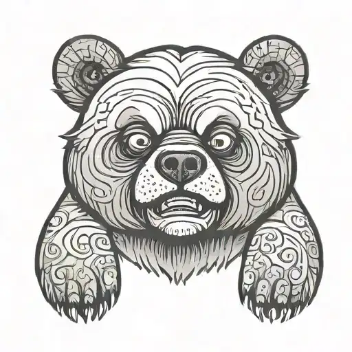 grumpy bear tattoo design idea