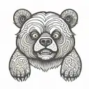 grumpy bear tattoo design idea
