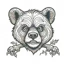 grumpy bear tattoo design idea