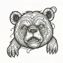 grumpy bear tattoo design idea