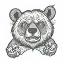 grumpy bear tattoo design idea