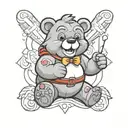 grumpy bear care bear tattoo design idea