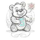grumpy bear care bear tattoo design idea