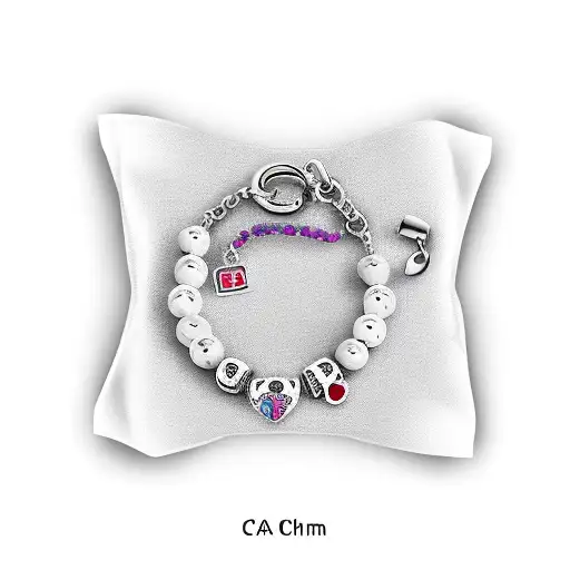 charm bracelet with a "Nia" charm tattoo design idea