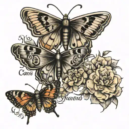 some butterflies, and the date of my miscarriage in Roman Numerals and “Proverbs 4:23 etched in the inside of my forearm tattoo design idea