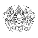 delicate, clover, horseshoe and Greek eye tattoo design idea