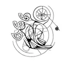 delicate, clover, horseshoe and Greek eye tattoo design idea