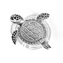 turtle long snapping tattoo design idea