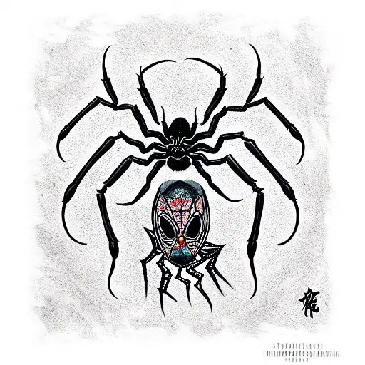spider death vampire  tattoo design idea