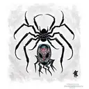spider death vampire  tattoo design idea