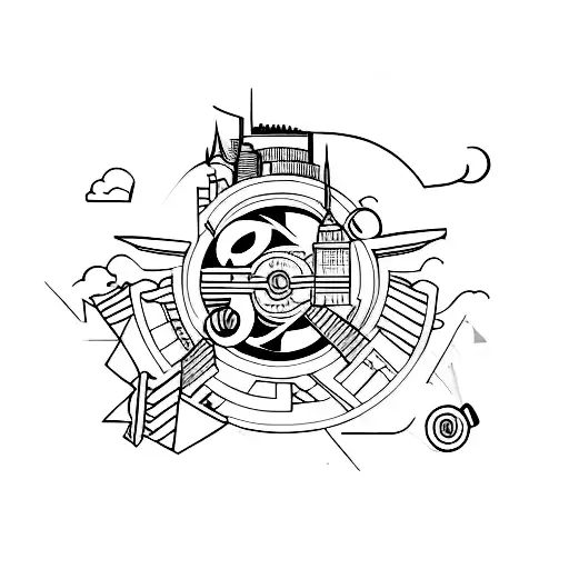 skyline tattoo design idea