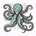 origami octopus tattoo design idea