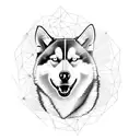 husky tattoo design idea