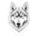 husky tattoo design idea