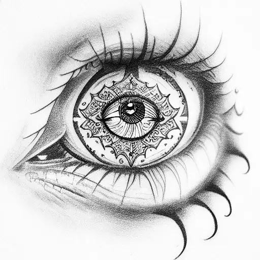 Evil Eye tattoo design idea