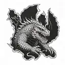 godzilla tattoo design idea