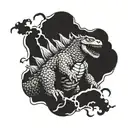 godzilla tattoo design idea